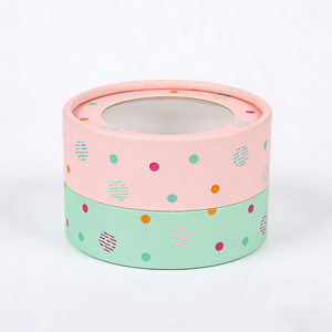 Boîte cylindrique en carton haut de gamme avec couvercle en acrylique personnalisé pour emballage de cadeaux, tube en carton premium pour coffrets cadeaux de luxe - Product Image 1