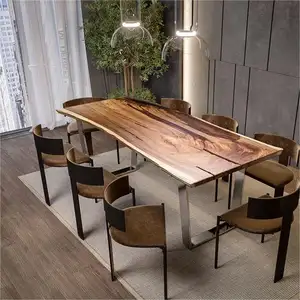 Wholesale Top Supplier Walnut Acacia Slab Raw Bubinga Live Suar Edg Dining Wood Table Wood Slab