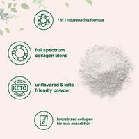 Colágeno en Polvo Multifuncional Tipos I, II, III, V y X con Biotina 10000mcg, Ácido Hialurónico y Vitamina C para Piel, Cabello y Uñas