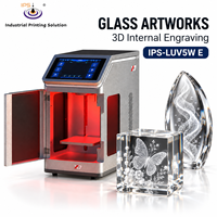 Graveur laser UV 3D IPS-LUV5W E 5W pour marquage de cristaux, verre et œuvres d'art, gravure de motifs internes
