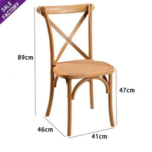 Rental Hotel Wedding Party Banquet Events Wood X Back <b>Chair</b> Wooden Cross Back <b>Chairs</b> with Rattan Seat - Product Image 6