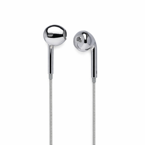 Auriculares con cable metálicos tipo C, auriculares internos plateados cromados, auriculares con baño de plata cromado - Product Image 3