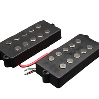 En gros, Micro Humbucker pour Basse PB 5 Cordes, Style Ouvert, Noir, avec Supports de Pôles Larges, pour Bobine à Pôles Divisés, Accessoires de Modification pour Guitare Basse