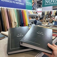 Stoffmusterbuch mit individuellem Logo, Hardcover-Ringbuch, Leder-Farbkatalog für Möbel, Polster, Bekleidung und Gepäck
