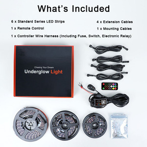 Tùy chỉnh cao cấp dưới Glow <span class=keywords><strong>Kit</strong></span> IP68 không thấm nước rgbic <span class=keywords><strong>Led</strong></span> Xe underbody 6 cái đuổi theo chảy underglow ánh sáng cho xe ô tô - Product Image 2