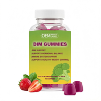 Complément DIM 200mg Antioxydant Sans gluten Gummies végétaliennes pour soulager les symptômes de la ménopause chez les femmes adultes