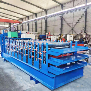 Automatic Three Layer Trapezoid Metal <b>Sheet</b> Roll Former Ibr Trapezoidal Rolling Plate Maker Roof <b>Tile</b> Forming Machine - Product Image 5