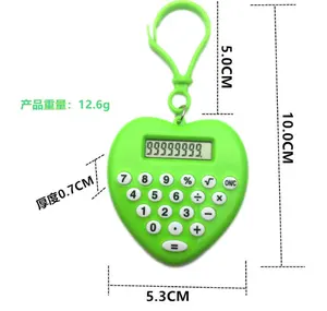 Kleine Schattige Aardbei Calculator Siliconen Knop Neem Uw Computer Mee Voor Het Leren Van 8-Cijferige Display Calculator