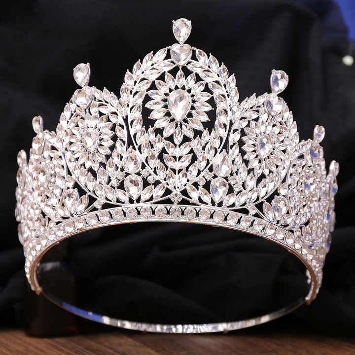 HZ113 Diadème Couronne Argent