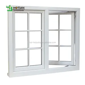 Janela design mais recente windows grelha design de alta qualidade upvc janela casamento pvc janela de vidro deslizante com rede de mosquito