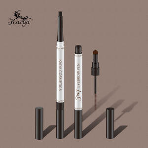 Logo personalizzato Dual Ends Vegan Eyes Makeup Liquid sopracciglia Mascara Buildable Eye Brow Powder cremoso Waterproof 3 in 1 matita per sopracciglia - Product Image 2
