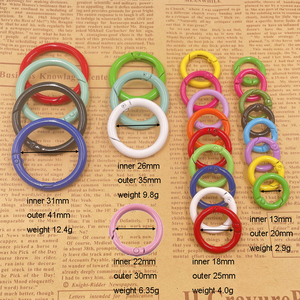 DWDP interno 22mm esterno 30mm(6.35g) colorato porta anelli O anello in metallo per portachiavi moschettone anello rotondo - Product Image 6