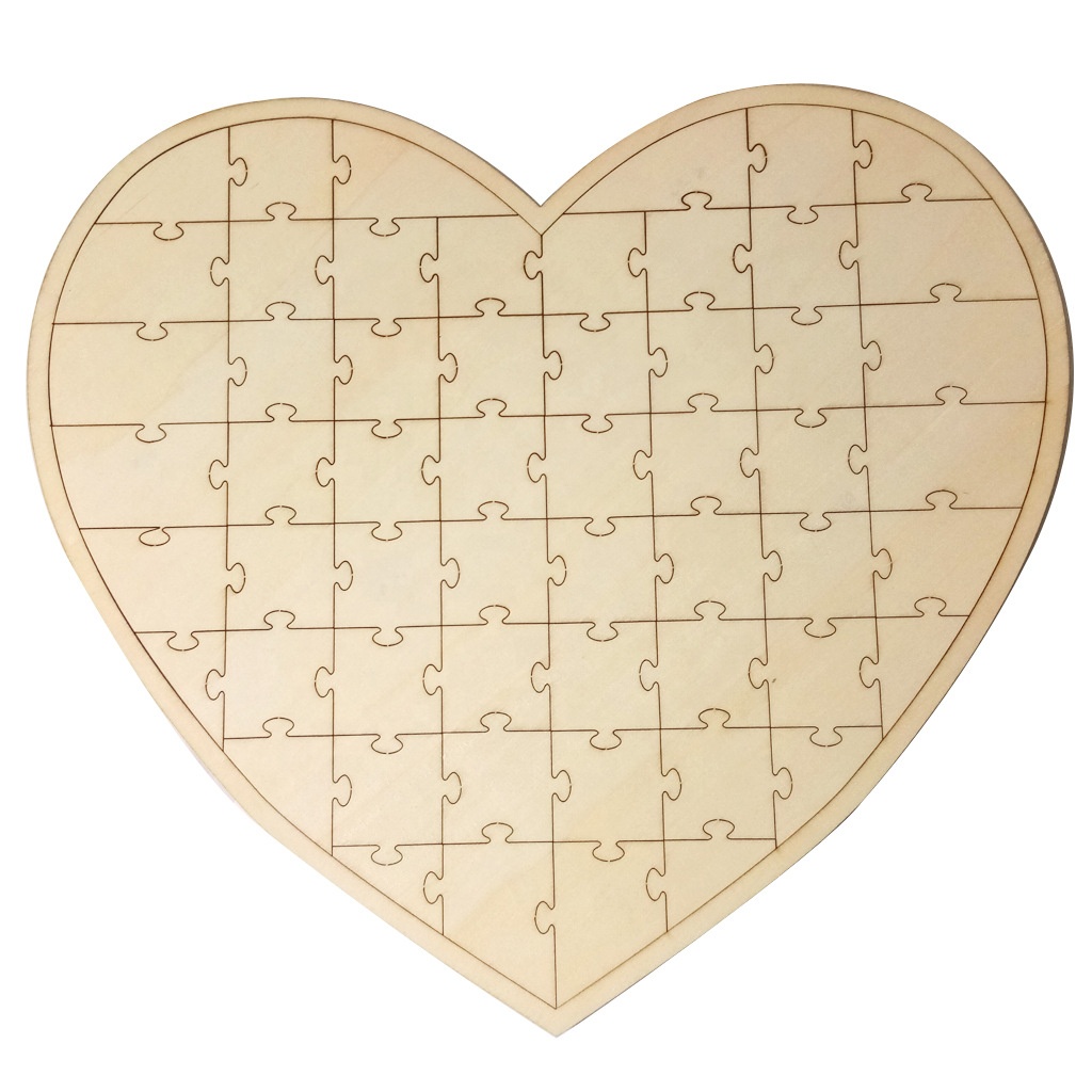 Wood Puzzle Pieces