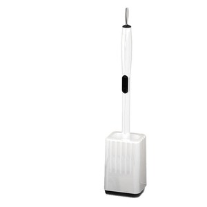 Toilet <b>Brush</b> With Paper Holder <b>Long</b> <b>Handle</b> Rectangular White Easy To Clean For Bathroom - Product Image 5