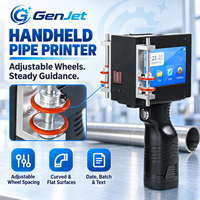 Imprimante thermique à jet d'encre portable GenJet avec une résolution de 600 DPI et une hauteur d'impression de 12,7 mm pour le codage de la date et des lots sur PVC, tuyaux en acier et câbles