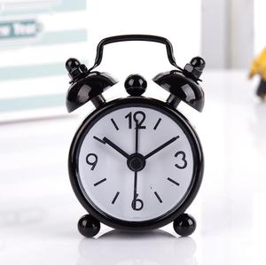 Logo personalizzato numero rotondo Desktop decorazione della casa colorato Mini 40mm piccola sveglia in metallo per regali per bambini studenti - Product Image 5
