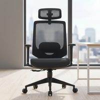 Chaise de bureau ergonomique moderne en maille avec hauteur réglable et roulettes pivotantes pour usage domestique ou professionnel