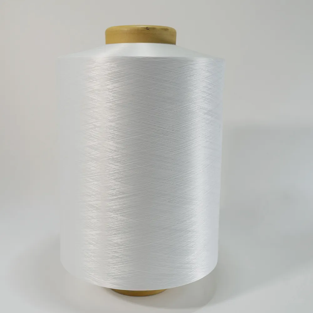 Fil en Polyester blanc brut pour le tricot, 150d/48F