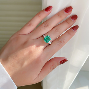 Nhẫn Bạc S925 Mới Nhẫn 4 Carat Thời Trang Châu Âu Và Mỹ Cao Cấp 5A Zircon Cho Nữ Bán Trực Tiếp - Product Image 5