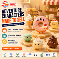 Figurine de collection personnalisée OEM ODM en PVC ABS, personnage de dessert donut, boîte mystère, figurine d'action pour affichage sur bureau, cadeau promotionnel