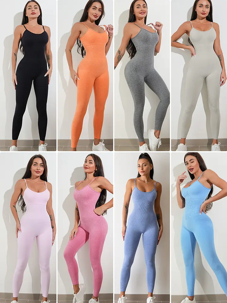 PASUXI Conjunto de macacões de ioga sensuais para mulheres, moda feminina personalizada, roupa de modelagem sensual, sem mangas, peça única, para meninas