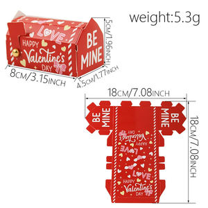 Scatola di cibo in cartone bianco di nuovo Design <span class=keywords><strong>per</strong></span> caramelle al cioccolato Logo personalizzato fuste forma di san valentino con Logo personalizzato - Product Image 3