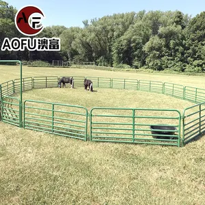 Venta al por mayor barato 12 pies caballo pluma redonda y ganado cabra/ganado/caballo corral valla panel para pasto granja