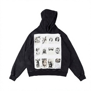 Sweat-shirt à capuche surdimensionné pour homme, 100% coton French Terry, décontracté, automne, respirant, imperméable, 420g, avec poche avant - Product Image 4