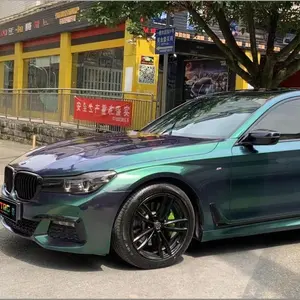 Factory high quality metal chrome plated laser Jungle Green Super Chameleon adhesive car color film laser cling film