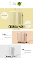 Petite valise de luxe à roulettes, design mignon d'ours, en ABS, avec serrure, barres de traction, roulettes fixes, pour le transport en cabine des enfants