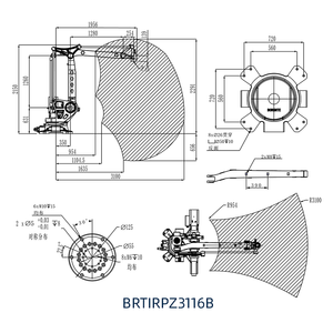 แขนหุ่นยนต์แบบประกบรุ่น BRTIRPZ3116B GORUNTE 4 แกน สำหรับงานอุตสาหกรรมหยิบจับและวางชิ้นงาน - Product Image 3