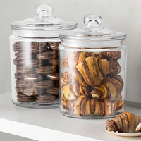 Lot de 24 bocaux de stockage en verre acrylique transparent de 400ml, petite boîte hermétique en silicone pour le stockage des aliments, pour le sucre et les herbes.