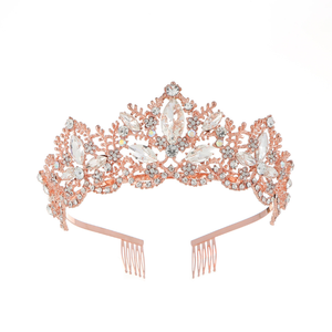 Tiara de Novia con Pedrería, Color Sólido, Nueva, en Oferta, Corona de Reina de Belleza para Concurso - Product Image 2