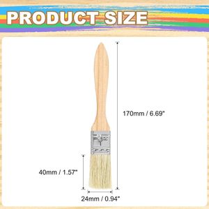 <b>Heat</b> Resistant Stainless Steel Boar Bristle <b>Brush</b> with Adjustable Wooden Handle for Baking and BBQ - Product Image 2