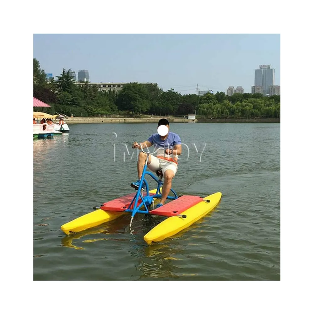 Divertimento personalizzato acqua poco profonda bambini giro parco giochi lusso adulto kiddie plastica pvc gonfiabile pedale banana boat on water
