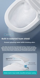 Toilette intelligente avec mousse antibactérienne, buse autonettoyante, télécommande, design luxueux, M979, fonctionnement mains libres - Product Image 3