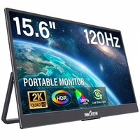Moniteur portable IPS Innoview de 15,6 pouces, 120 Hz HDR avec USB C HDMI, montable au mur pour ordinateur portable, Mac et utilisation de jeu