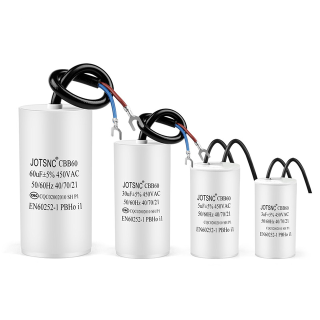 CBB60 Motor Running Capacitor 450V Series AC Water Pump Startup Capacitors Start Motor Run 450VAC 3uF-80uF CBB60 Capacitor