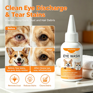 Lavage oculaire Waylemo pour chiots et chats – Formule douce à base de plantes pour éliminer les taches de larmes chez les chiens blancs – Protection quotidienne 60 ml - Product Image 6