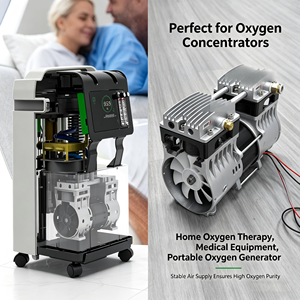 Concentrador de Oxígeno Portátil sin Aceite, 120L/min, Bajo Ruido, CA 110V/220V, con Motor para Uso Médico Doméstico - Product Image 4