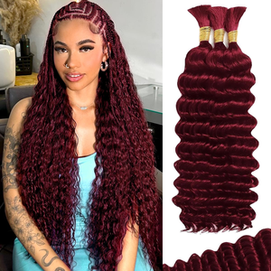 Cheveux humains en vrac pour tresses Deep Wave de 12 à 30 pouces, cheveux humains bouclés naturels pour tresses torsadées, au crochet et sans nœuds - Product Image 1