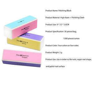 Bloc de polissage des ongles brillant multi-fonction <span class=keywords><strong>4</strong></span> voies <span class=keywords><strong>lime</strong></span> <span class=keywords><strong>à</strong></span> ongles et blocs tampons matériau éponge Double face pour outil de manucure - Product Image 4