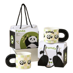 Cartone animato Panda tazza in ceramica Porcel ainildlife coffe tazza con scatola regalo regalo colorato regalo regalo per affari - Product Image 1