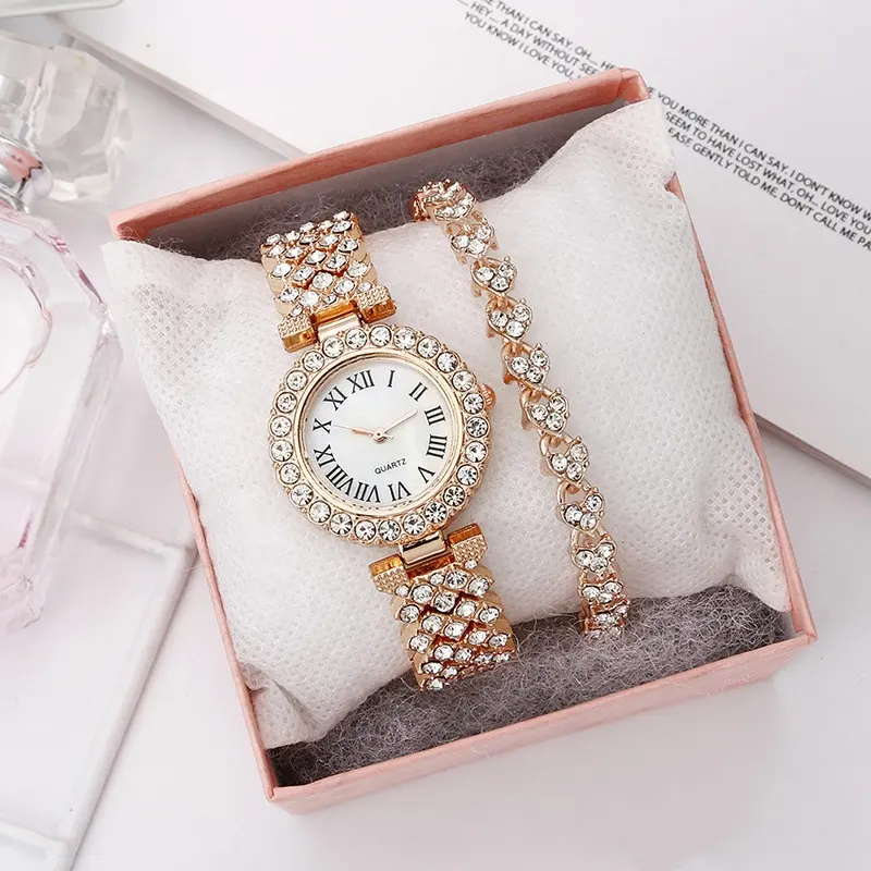 RAYMONS Michael Style MK Luxury Women Bracelet Wristwatch Lady Watch And Bangle Set Reloj Mechanical Quartz Watch For Girls