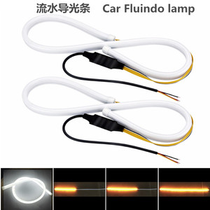 Bande lumineuse LED flexible pour voiture, guide de lumière DRL, blanc/jaune, double <span class=keywords><strong>couleur</strong></span>, phare pour ALTIMA, nouvelle protection IP67, matériau PVC - Product Image 3