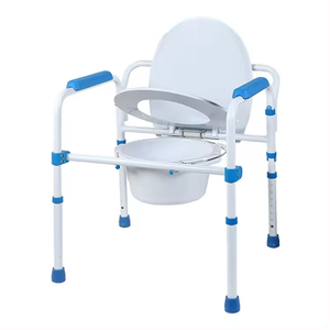 Kursi mandi Commode lipat aluminium dengan Bedpan, perawatan rumah atau perawatan kesehatan kursi Toilet kursi commode orang tua anak-anak cacat - Product Image 2