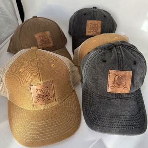 Casquette de baseball personnalisée en cuir PU gaufré vintage avec logo, casquette de papa, casquette de camionneur en maille, casquette de sport - Product Image 2