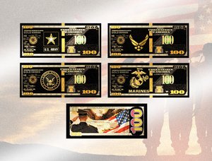 Nouvelle Banque de billets de banque LOGO 2026 America, 4 modèles, plaquée or noir 24 carats, pour cadeaux - Product Image 1