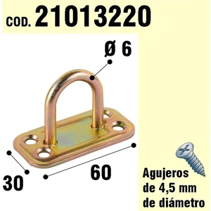 Anello di supporto in legno bichromato Ø/6 mm. - Product Image 1