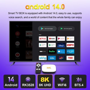 H96 MAX 8K Streaming IPTV STB Smarter Super Box Premium Google Android 14 Pro Set-top TV Box Europa Francia Alemania Envío <span class=keywords><strong>Gratis</strong></span> - Product Image 3